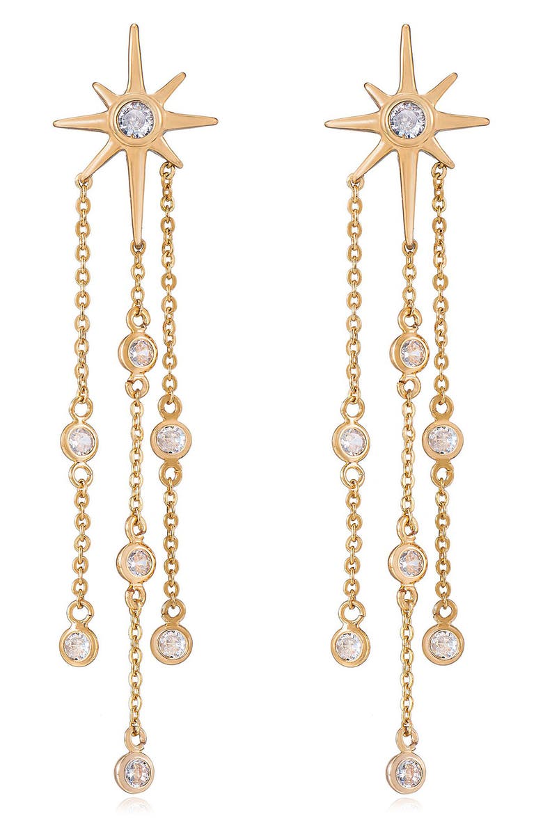 Ettika Star Dangle Earrings, Main, color, 