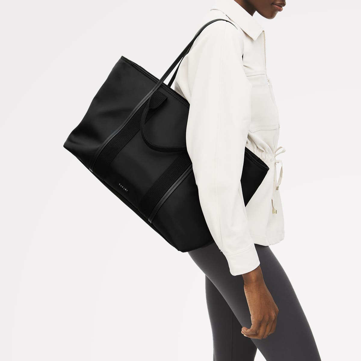 Radley Halley Row Large Ziptop Tote Bag, Alternate, color, Black