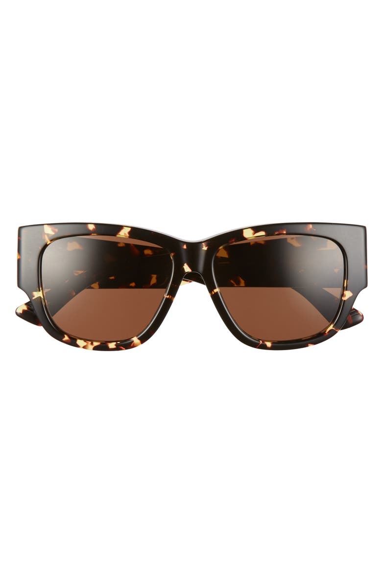 55mm Cateye Sunglasses, Alternate, color, HAVANA/ BROWN