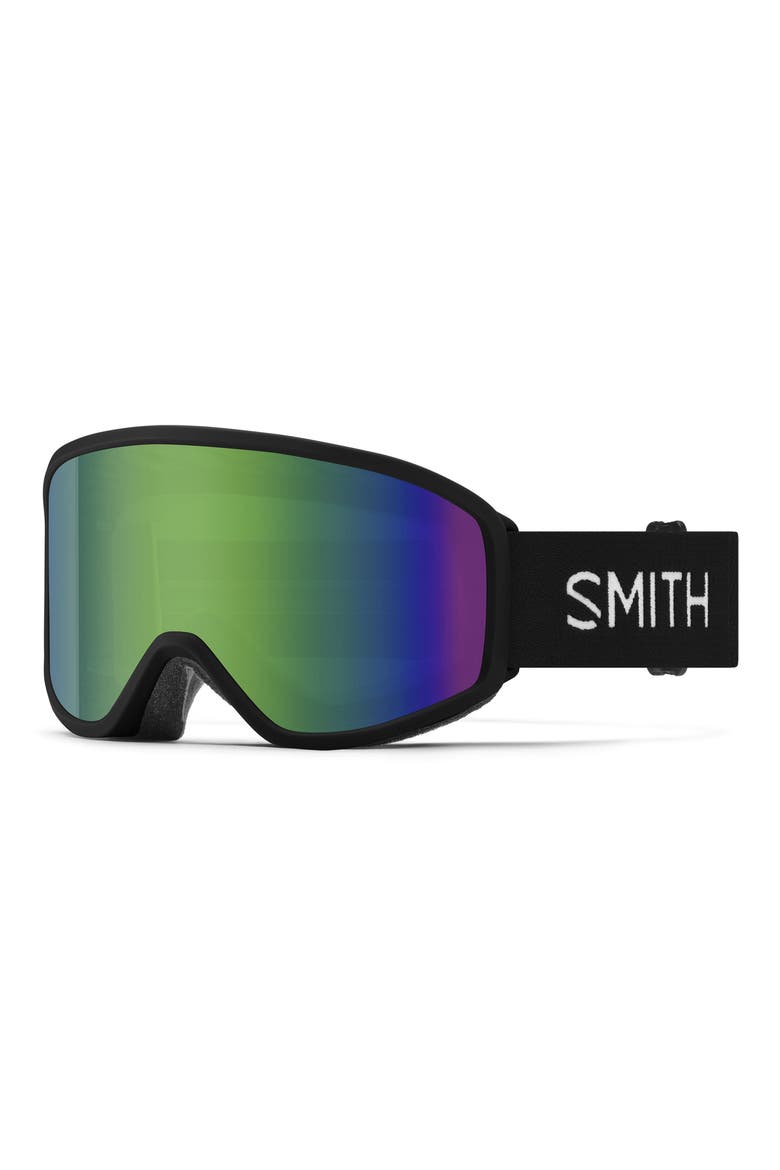 Reason OTG Snow Goggles, Main, color, BLACK / GREEN SOL-X MIRROR