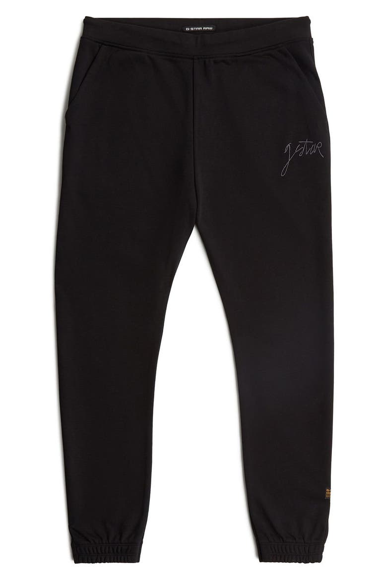 Script Sweatpants, Alternate, color, DARK BLACK