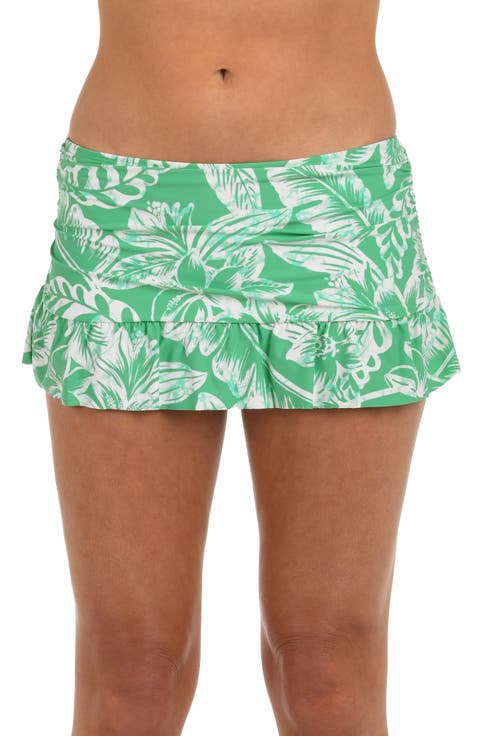 Batiki Ruffle Skirt Bikini Bottoms