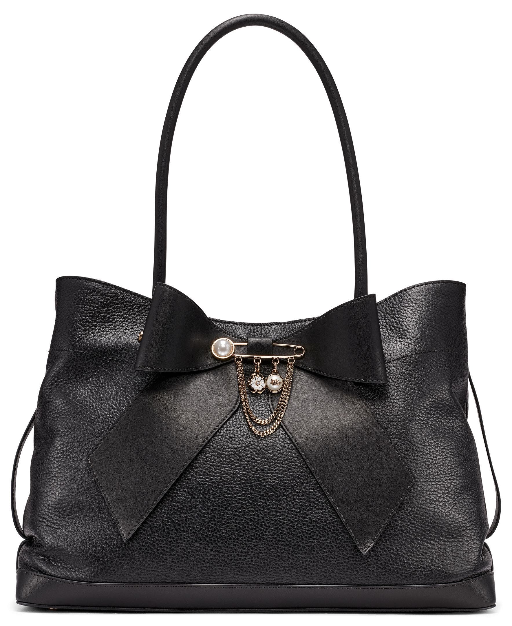 KARL LAGERFELD PARIS Gisele Tote, Main, color, Black