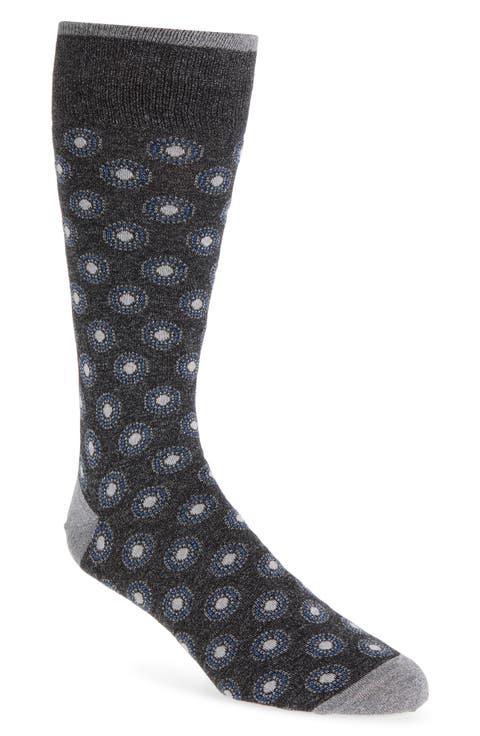 Mercerized Cotton Blend Dress Socks