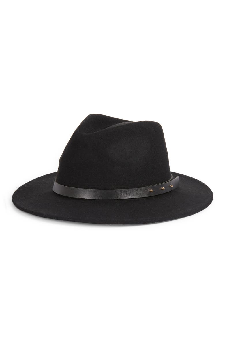 Men's Wool Felt Hat, Main, color, BLACK
