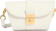 Veronica Beard Small Crest Lock Leather Trap Bag