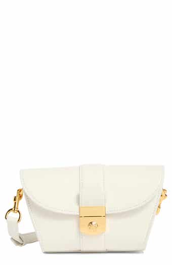 Veronica Beard Small Crest Lock Leather Trap Bag