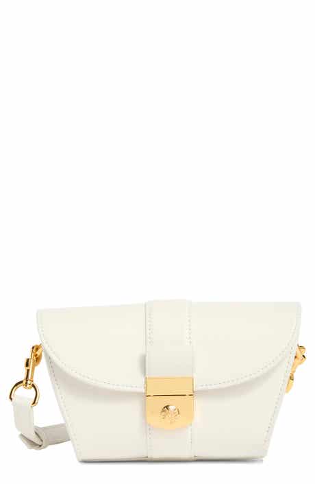 Veronica Beard Small Crest Lock Leather Trap Bag