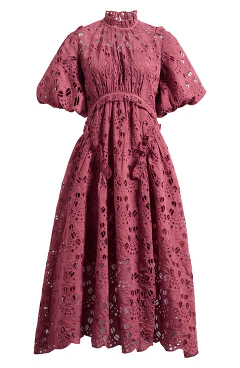 Odette Eyelet Embroidered Dress