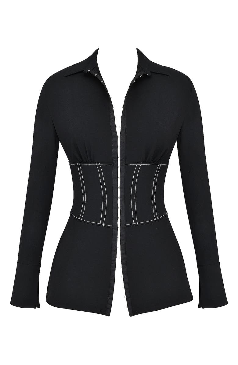 Mistress Rocks Long Sleeve Corset Shirt, Alternate, color, 