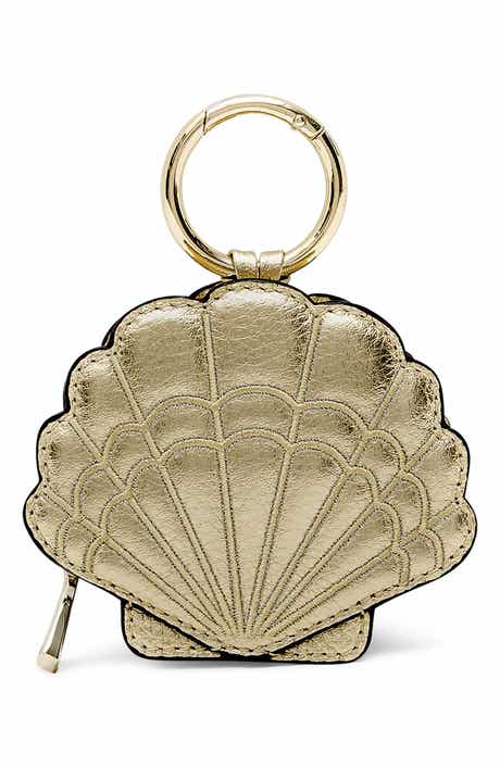 Seashell Metallic Leather Bag Charm