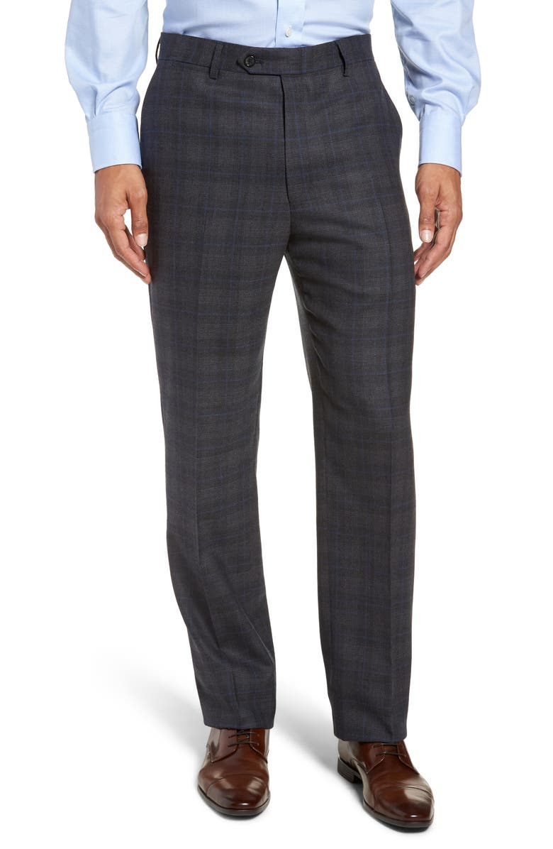 Hart Schaffner Marx New York Classic Fit Plaid Wool Suit, Alternate, color, 