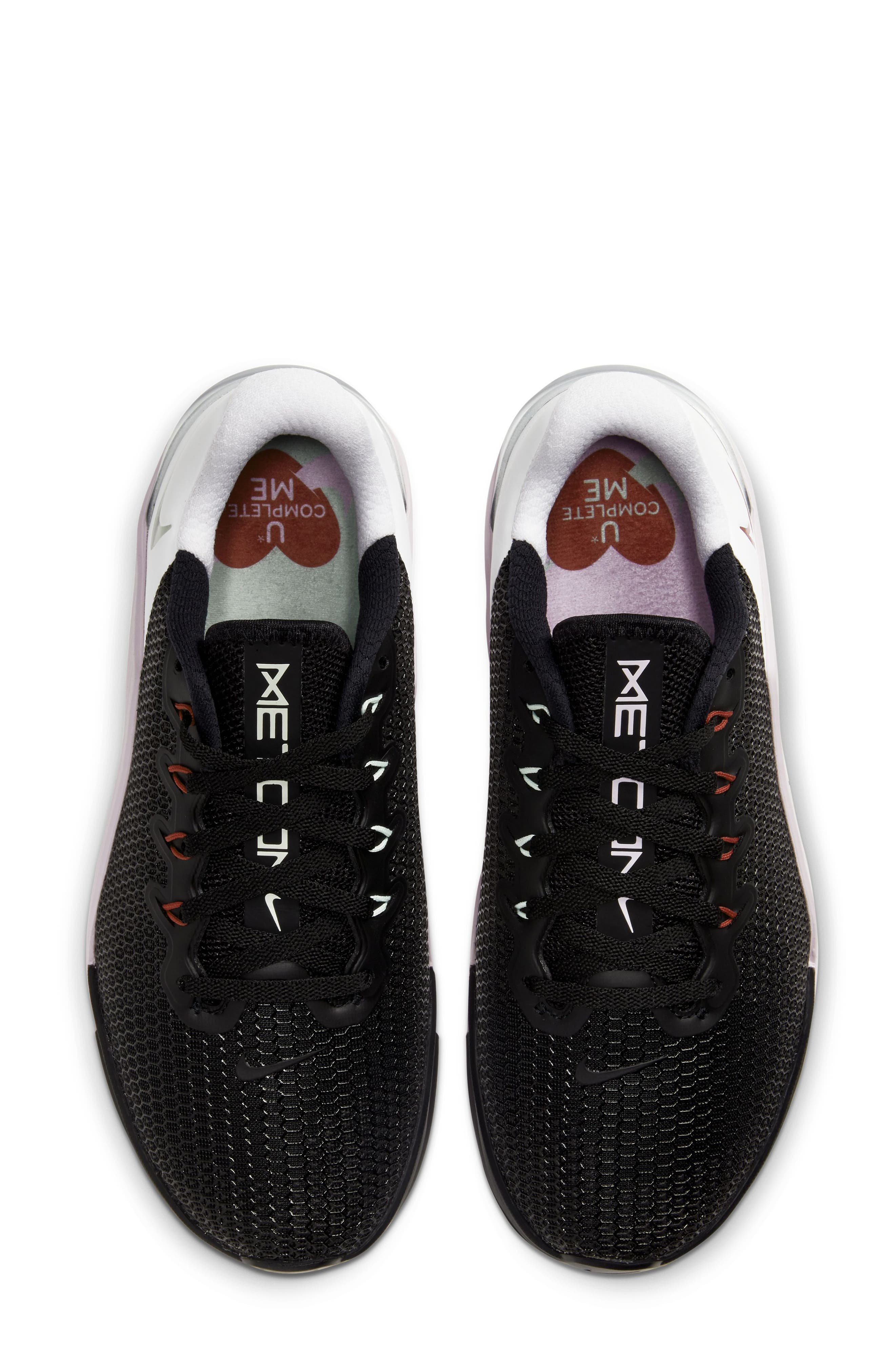 Metcon 5 Training Shoe, Alternate, color, BLACK/ PISTACHIO/ WHITE/ RED