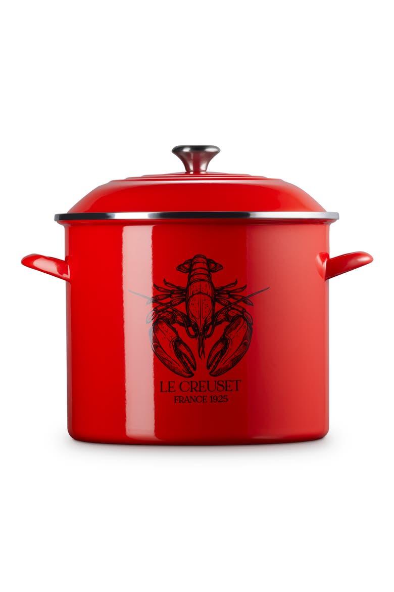 Lobster Seafood Stock Pot, Main, color, CARMIN