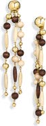 Rabanne Wooden Beaded Drop Earrings
