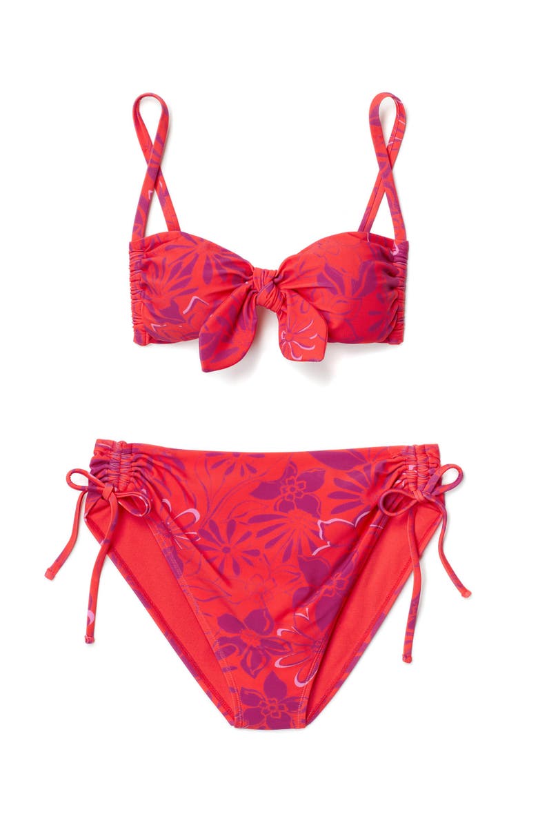Adore Me Sienna Swimwear Bra, Alternate, color, Floral Red
