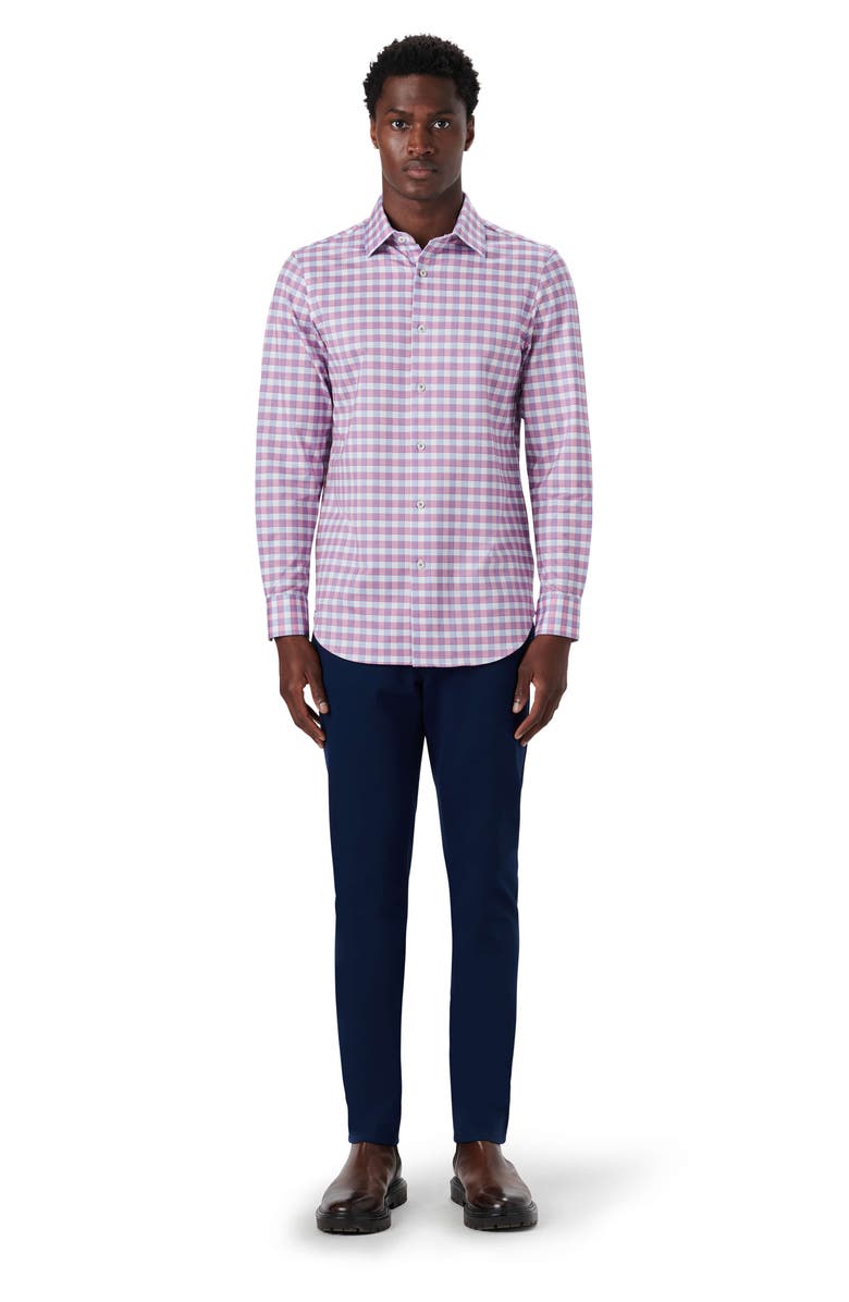 Bugatchi OoohCotton<sup>®</sup> Check Button-Up Shirt, Alternate, color,
