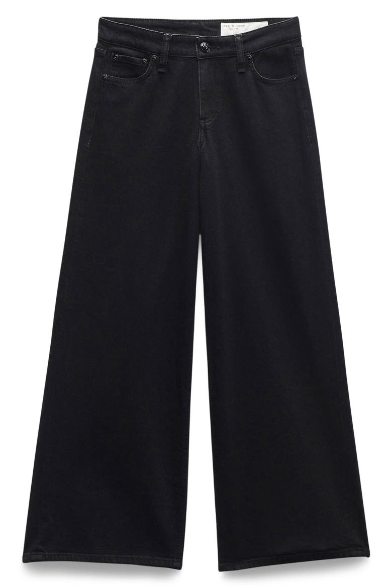 Andi Mid Rise Wide Leg Jeans, Alternate, color, BLACK