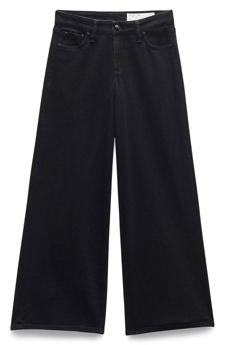 rag & bone Andi Low Rise Wide Leg Jeans, Alternate, color, Black