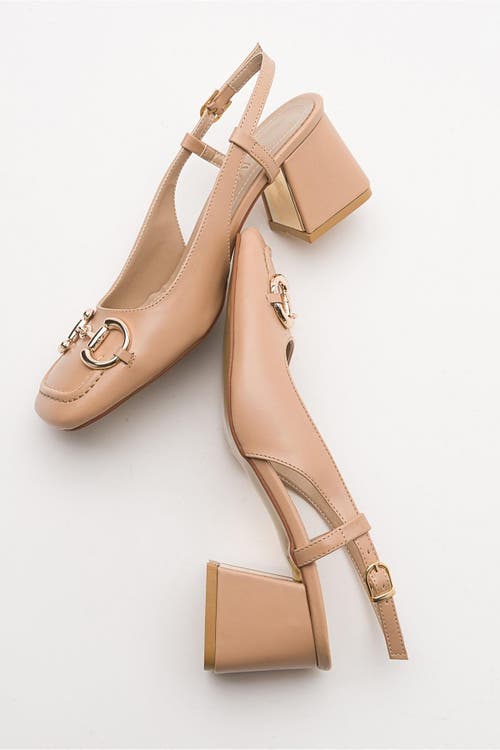 Prologue Shoes Karol Block Heel Pump In Sand