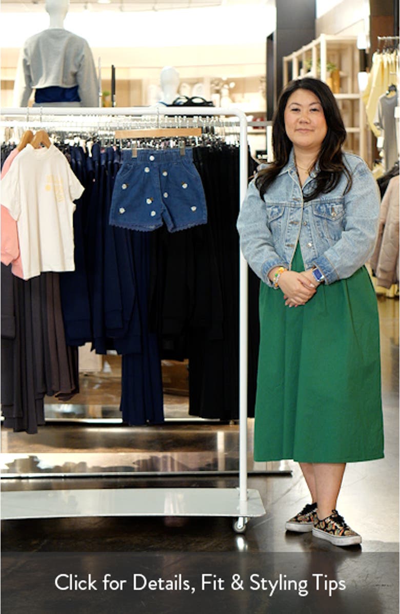 Kids' Embroidered Daisies Denim Shorts, sales video thumbnail