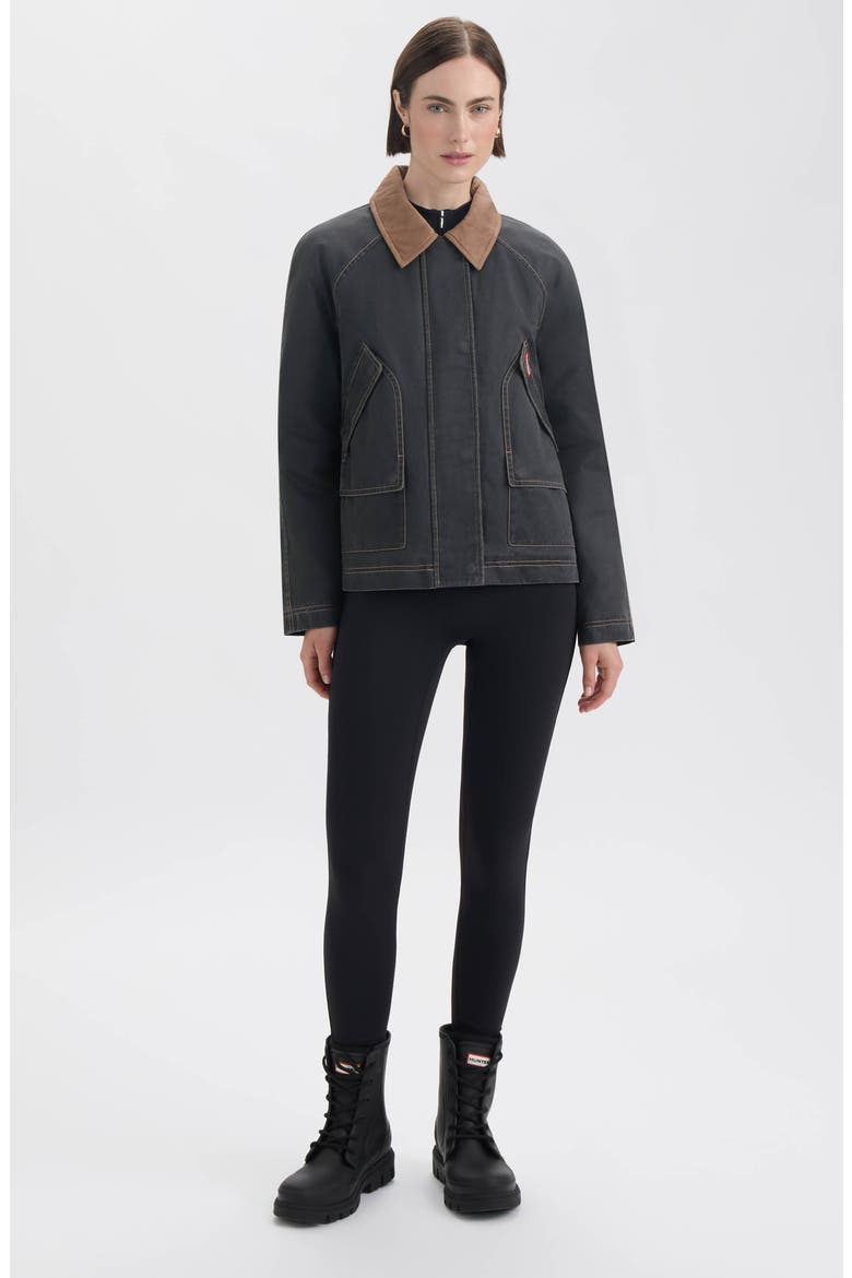 Bex Washed Wax Hunting Jacket, Alternate, color, BLACK