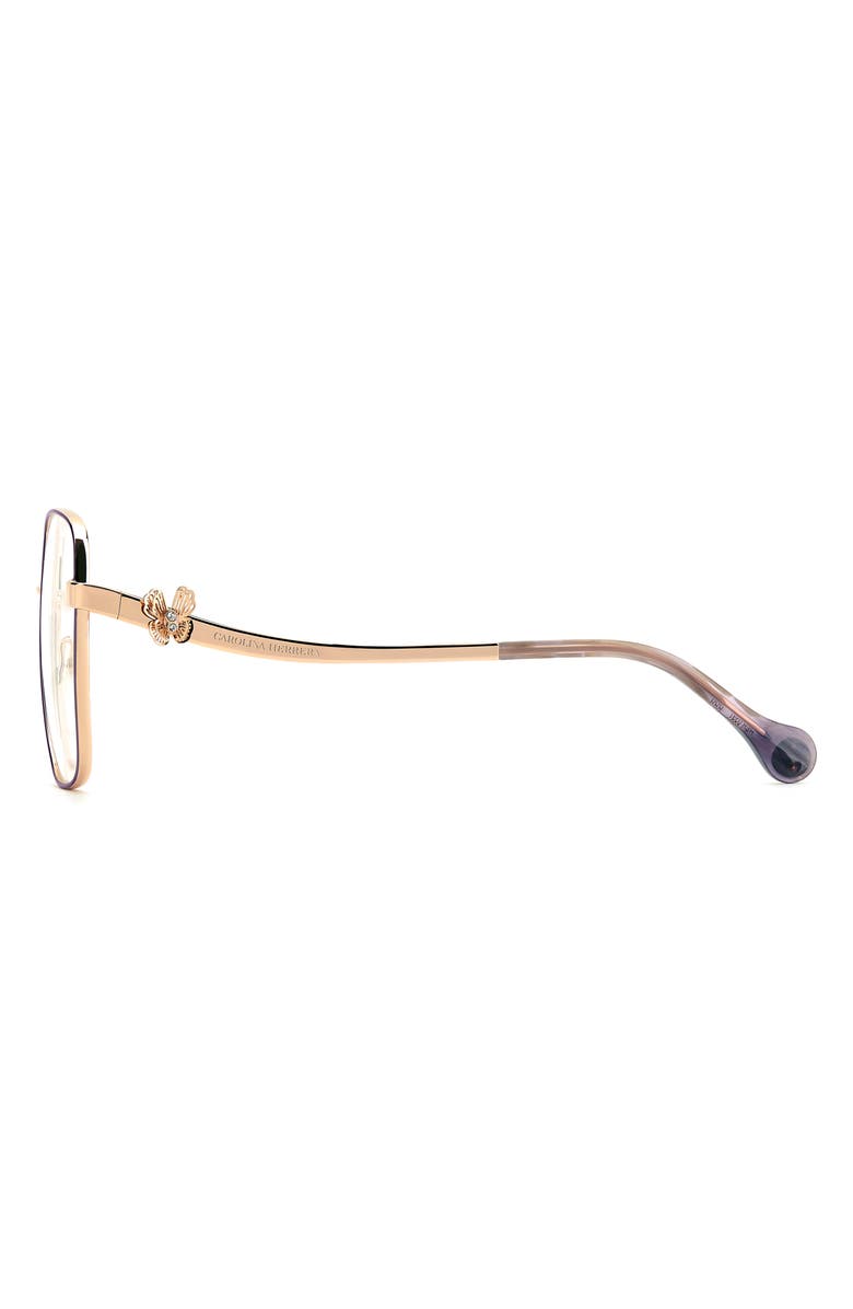 Carolina Herrera 56mm Square Reading Glasses, Alternate, color, 
