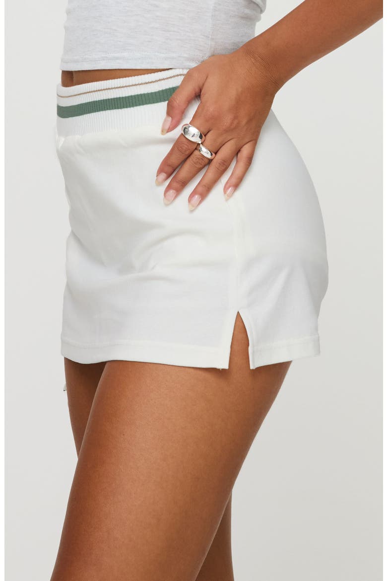 Emberia Recycled Cotton Miniskort, Alternate, color, WHITE