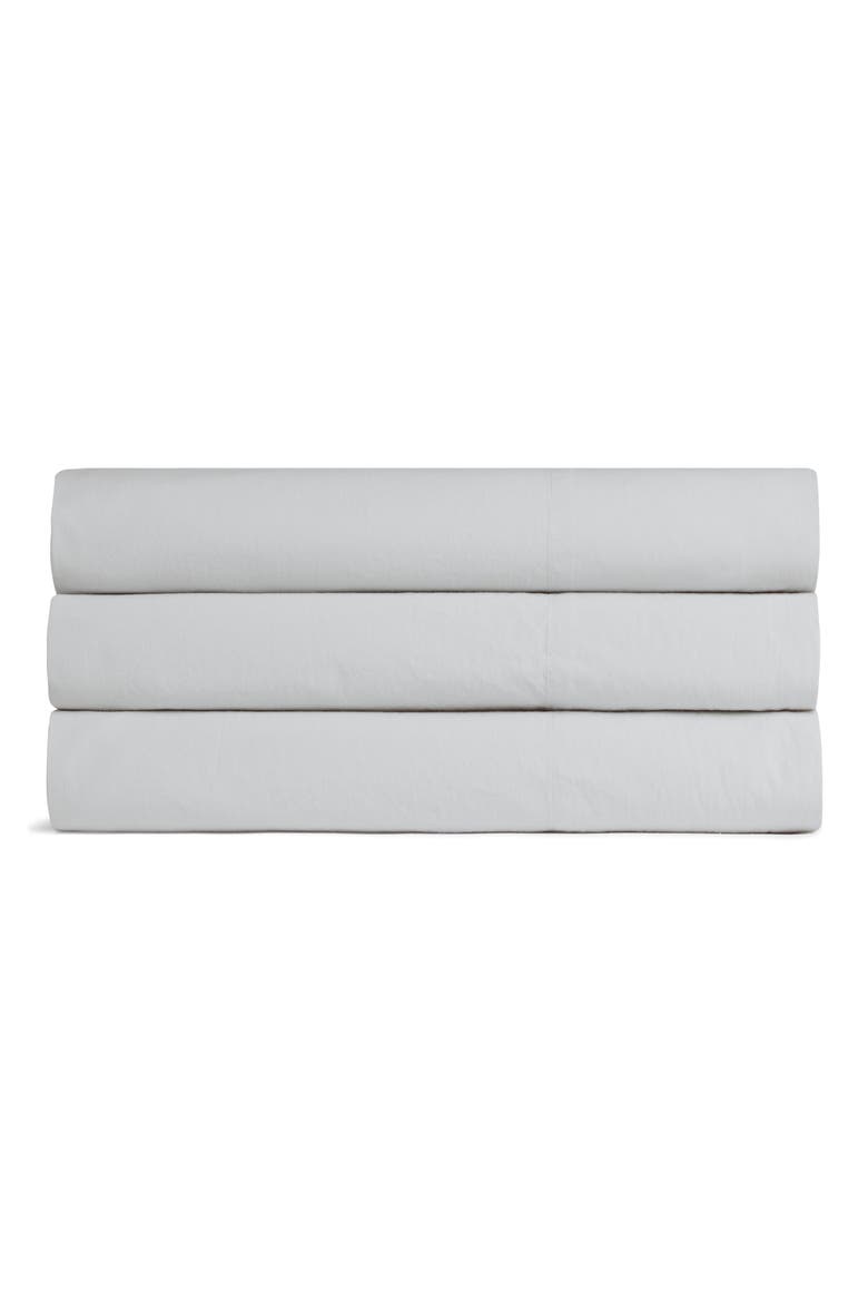 Percale Top Sheet, Main, color, LIGHT GREY
