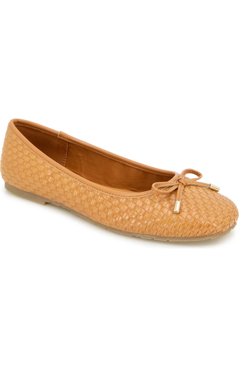 Reaction Kenneth Cole Elstree Ballet Flat, Main, color, Tan Woven