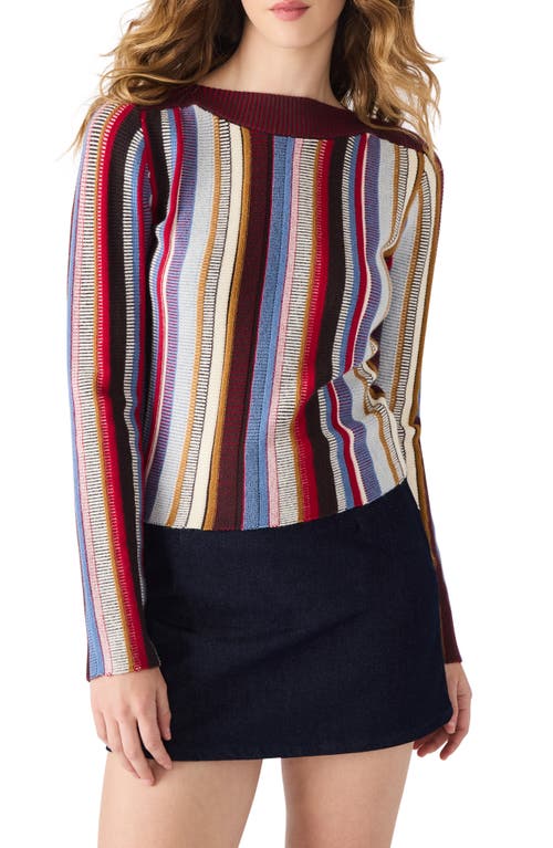 Steve Madden Serra Stripe Knit Sweater In Multi