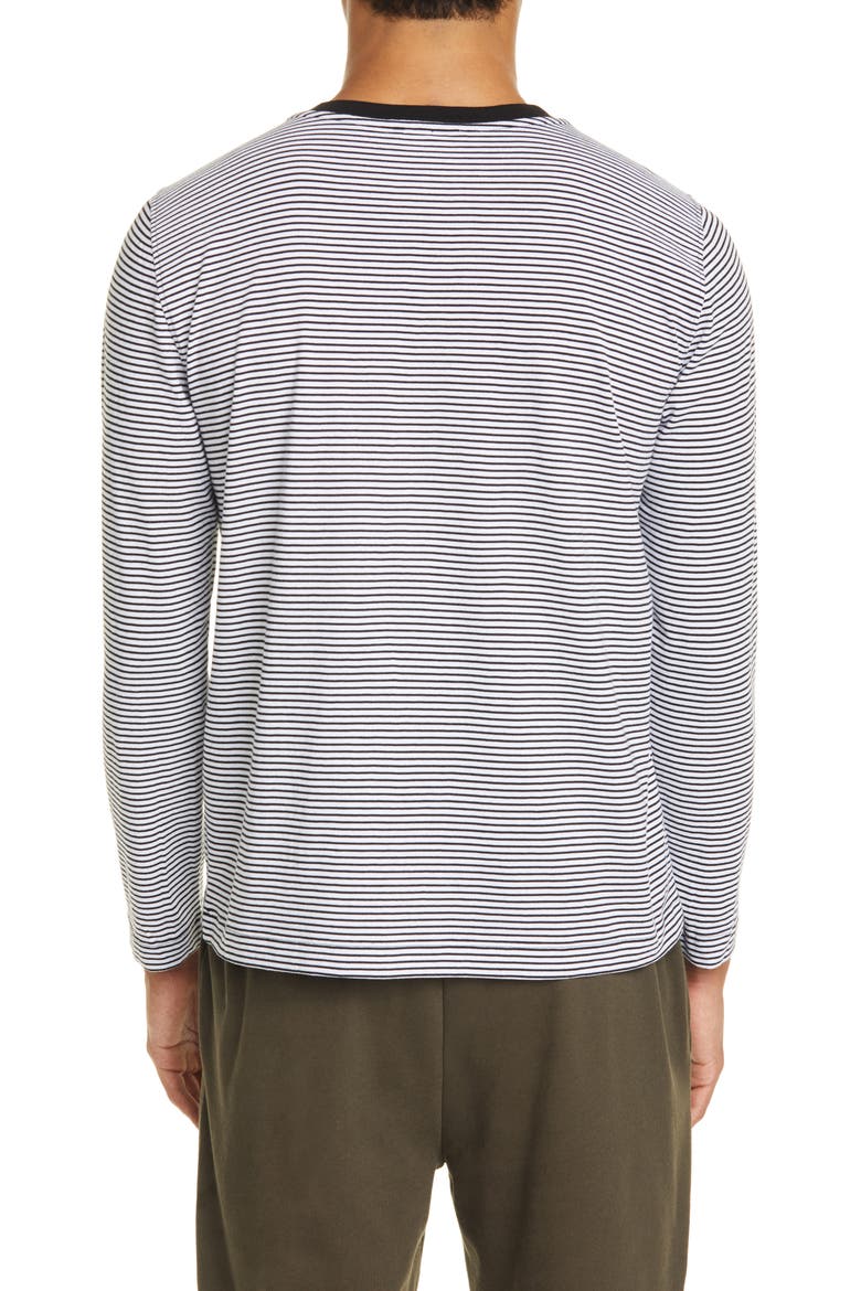 Slubby Organic Cotton Tee (Nordstrom Exclusive), Alternate, color, WHITE/ BLACK