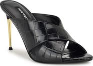 Nine West Sancie Croc Embossed Stiletto Sandal