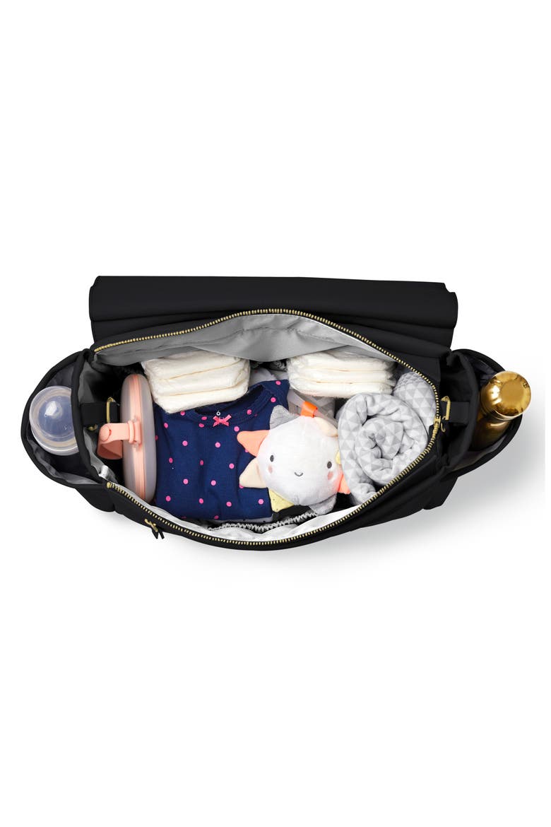 Greenwich Convertible Diaper Backpack, Alternate, color, BLACK/GOLD
