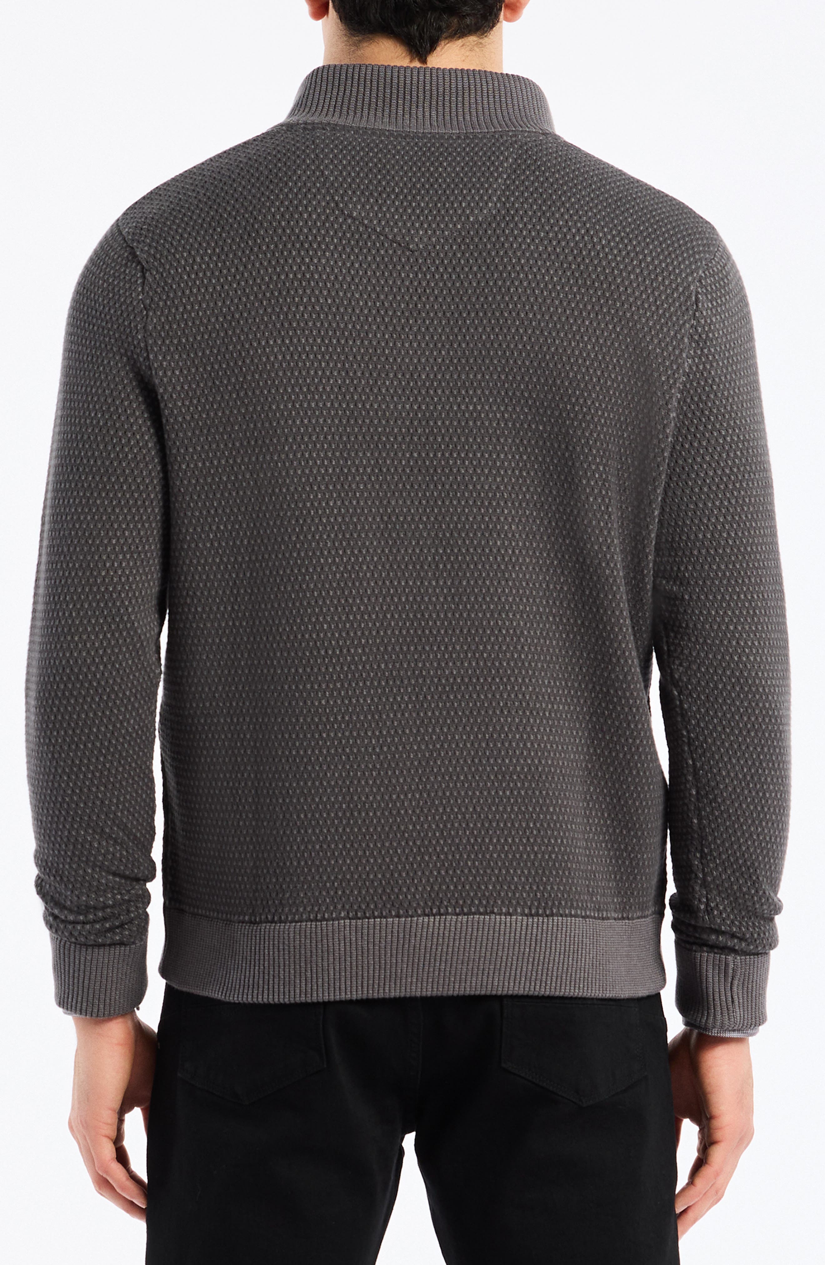 Walton Cotton & Silk Quarter Zip Sweater - image 2