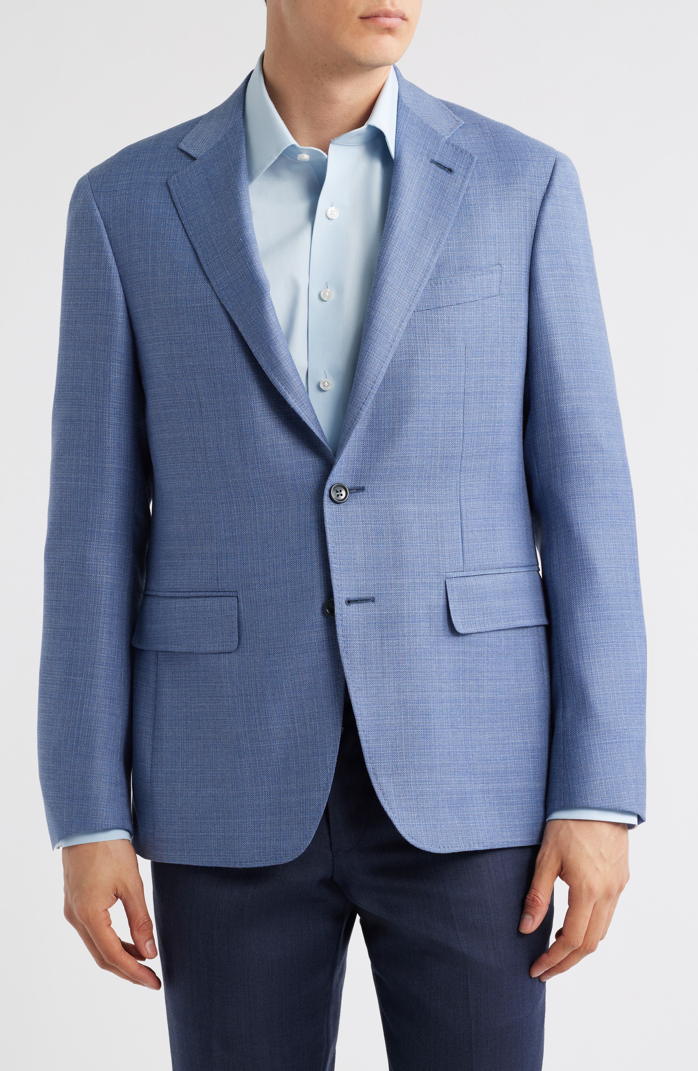Canali Kei Trim Fit Wool Sport Coat
