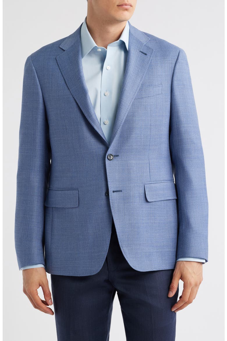 Kei Trim Fit Wool Sport Coat, Main, color, LIGHT BLUE