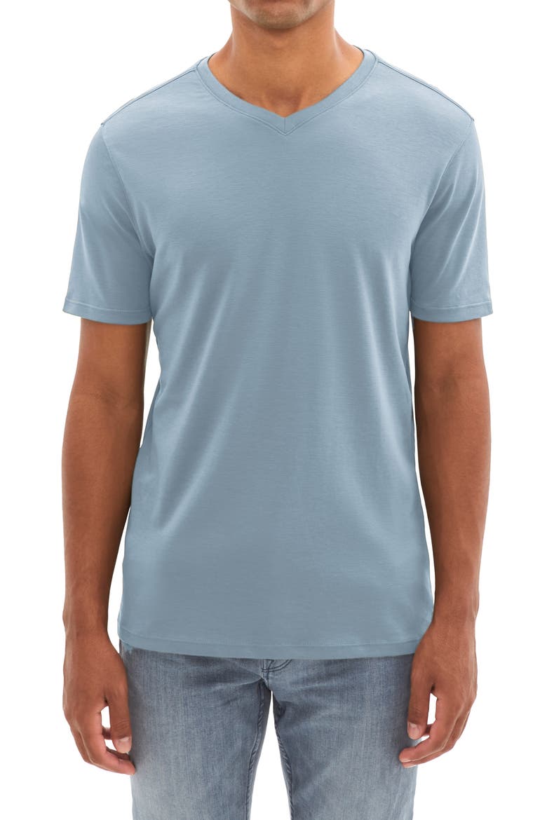 Georgia Regular Fit V-Neck T-Shirt, Main, color, DOVER BLUE