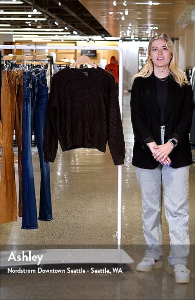 1.STATE Check Pattern Crewneck Sweater (Women) | Nordstromrack