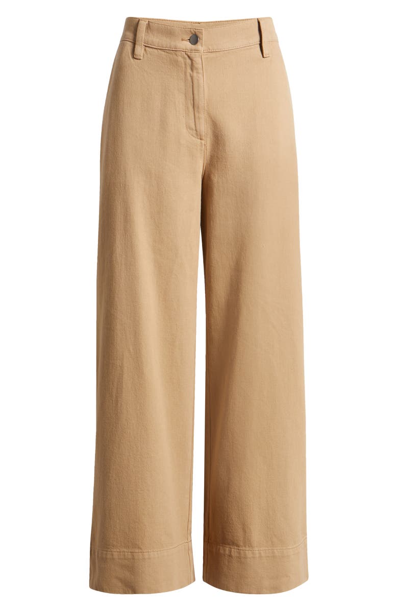 Eileen Fisher High Waist Wide Leg Ankle Pants, Alternate, color, Biscuit