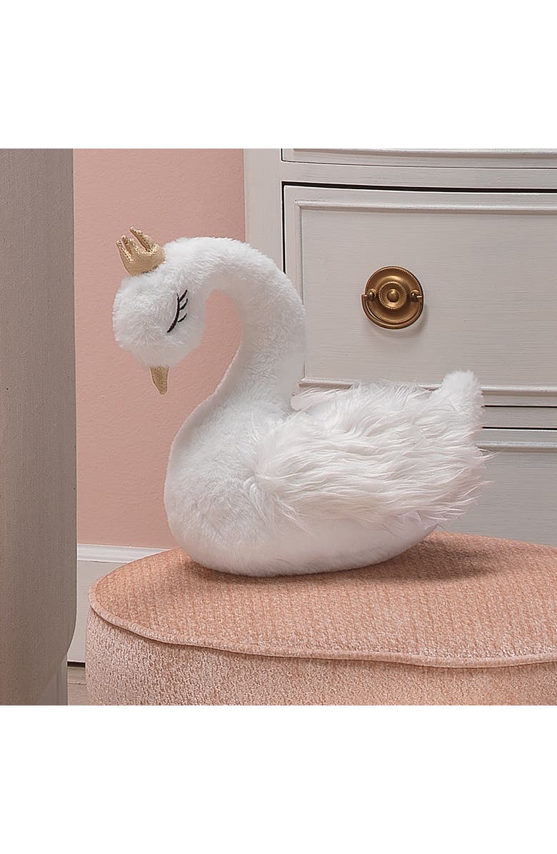 Lambs & Ivy Signature Swan Princess Plush Stuffed Animal Toy - Princess, Alternate, color, White