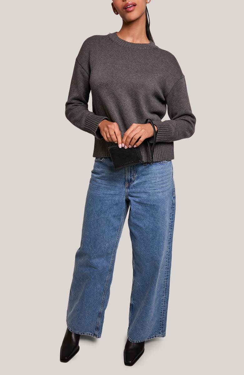 AIMEE Ava Leather Wristlet Wallet, Alternate, color, Black