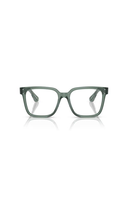 Oliver Peoples 53mm Square Optical Glasses In Green