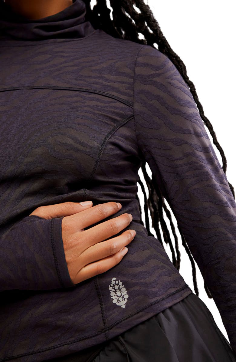 Free People Acclimate Jacquard Turtleneck Pullover, Alternate, color,