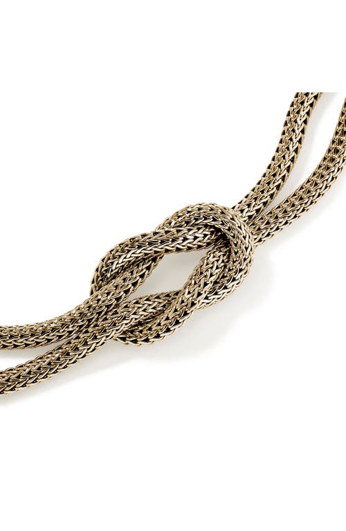 John Hardy Love Knot Sterling Silver Bracelet In Gold