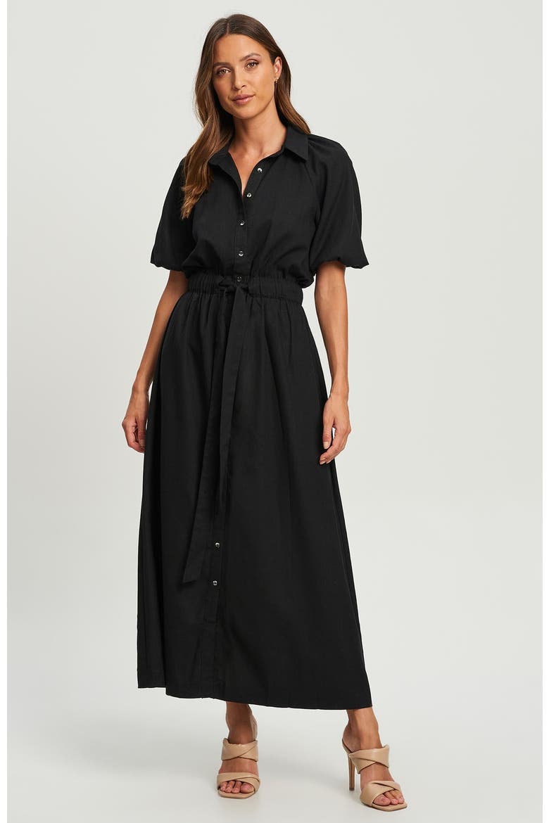 Orchid Shirt Dress, Main, color, Black