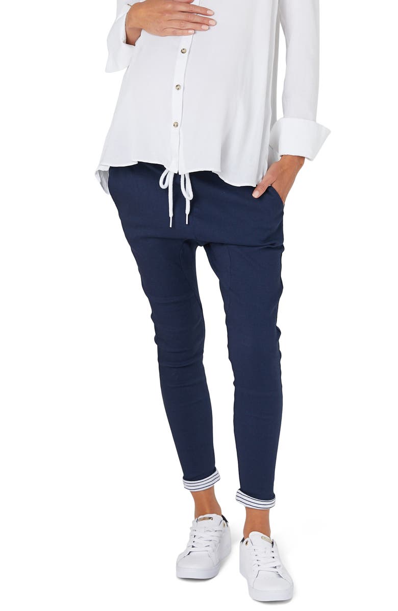 LEGOE. Boston Twill Maternity Pants, Main, color,