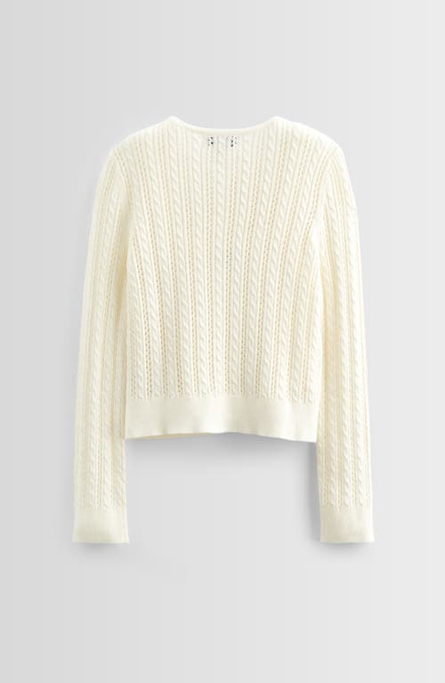 Nordstrom Kids' Cable Stitch Cardigan & Sweater Tank Set In White