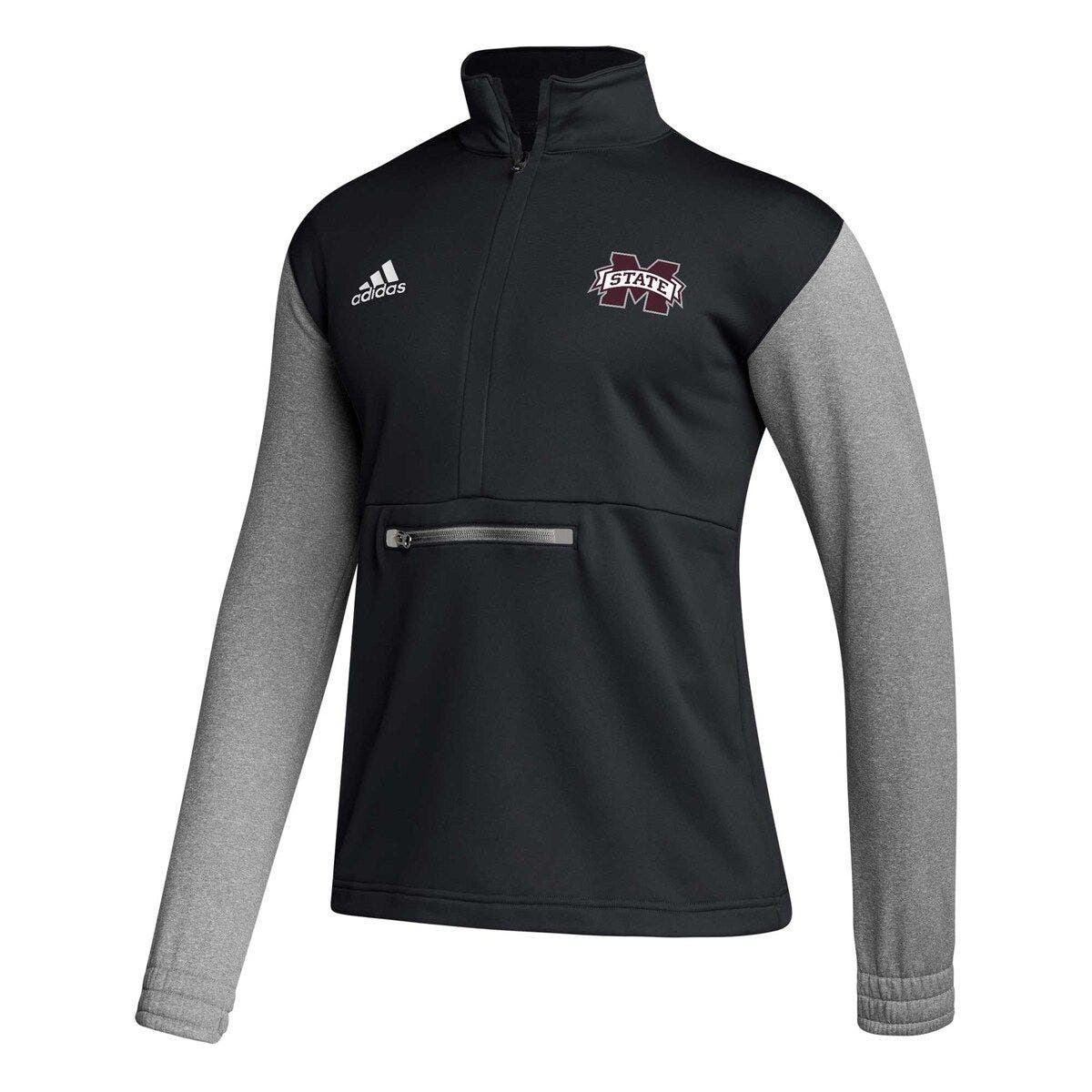 Men's adidas Black Mississippi State Bulldogs Sideline AEROREADY Half ...