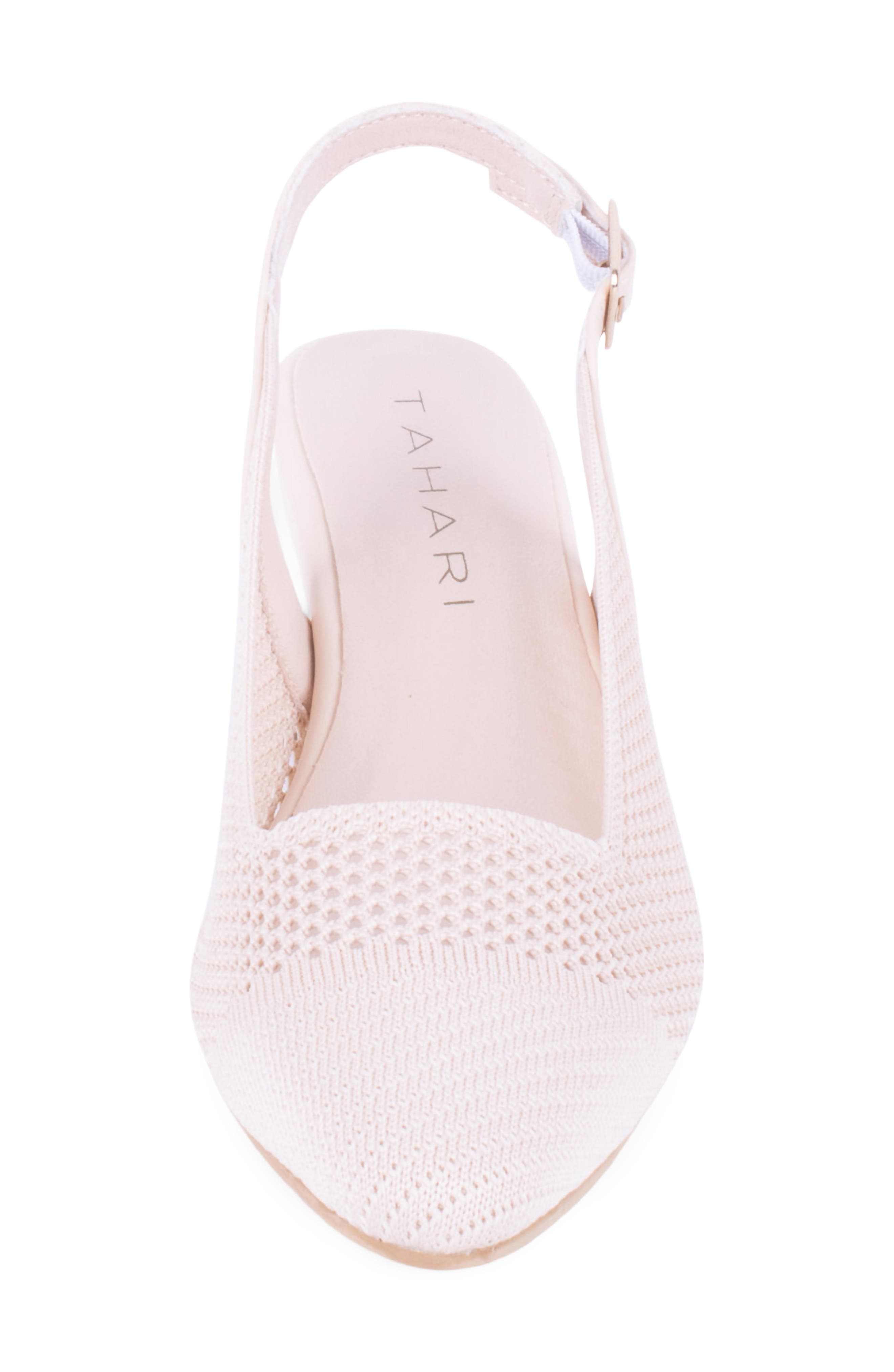 Tahari Pisa Slingback Cap Toe Pump, Alternate, color, Natural